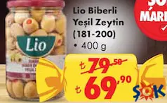 LİO BİBERLİ YEŞİL ZEYTİN 400 G